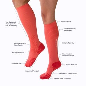Comrad Knee High Running Compression Socks Medium